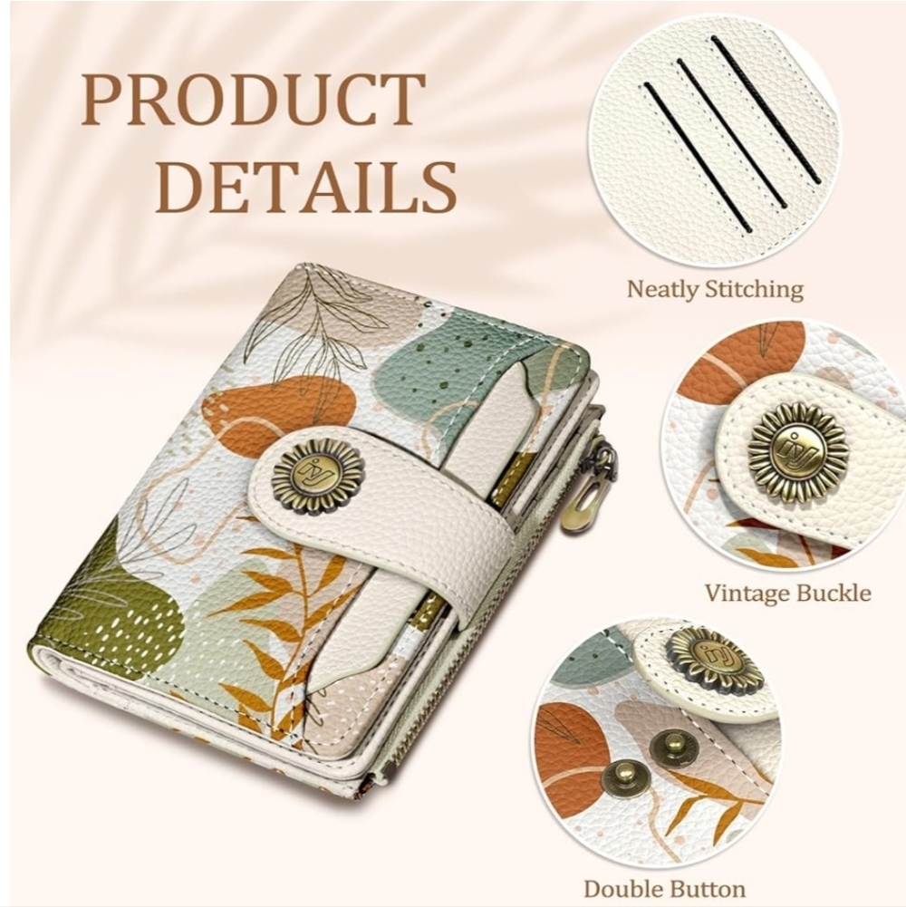 Floral Patterned Wallet with Card Slots - Picture 5 of 7